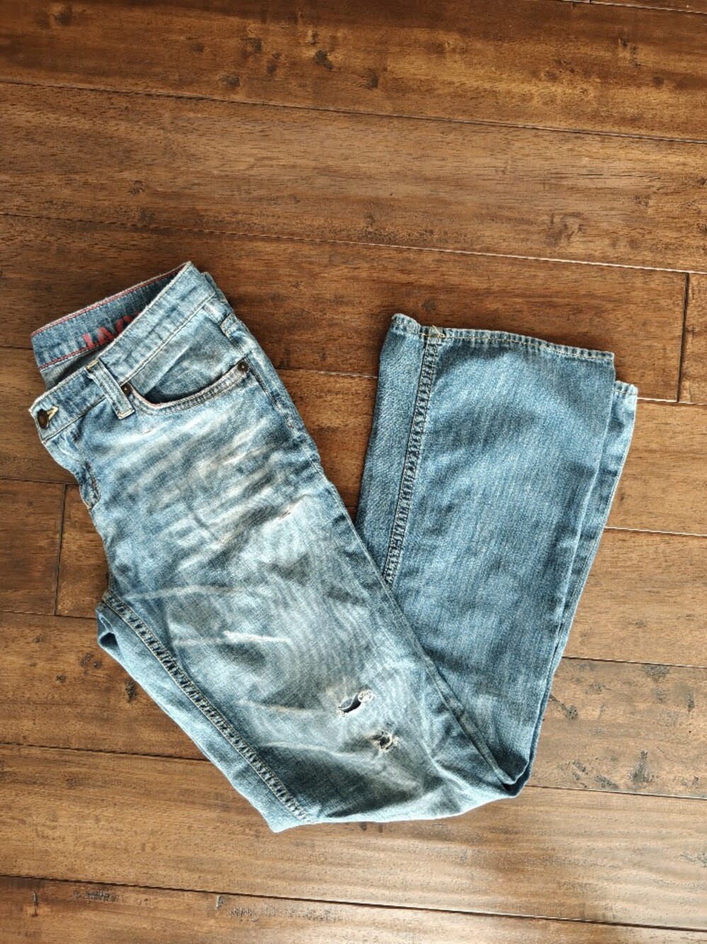 Bartack Light Blue Relaxed Women's Jeans